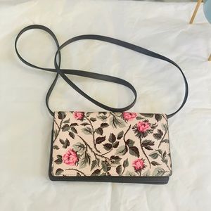 Coach FOLDOVER CROSSBODY CLUTCH W/SLEEPING ROSE